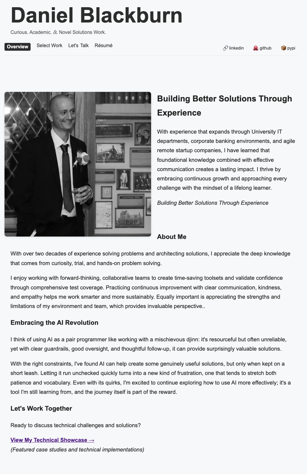 PortfolioSite Screenshot